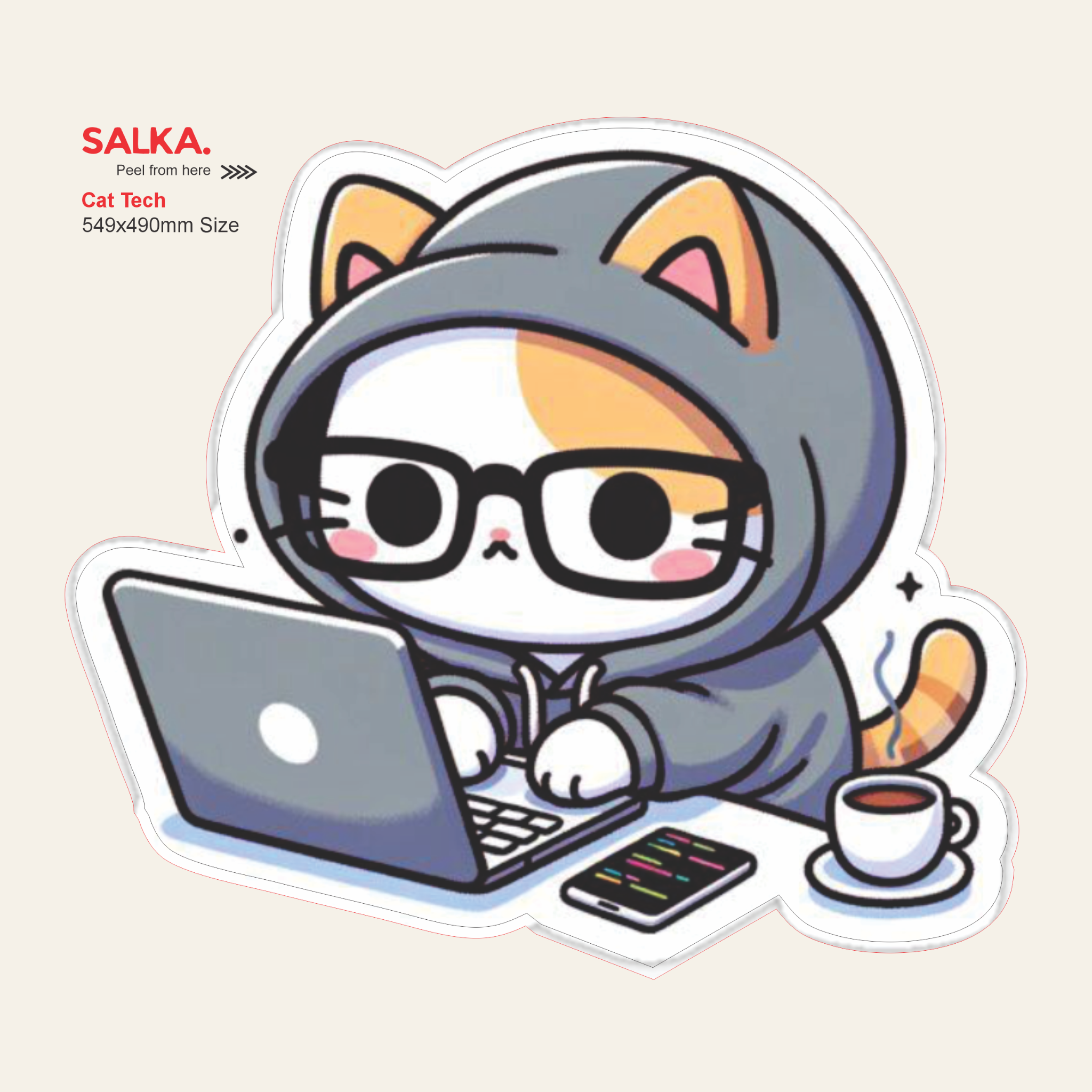 Cat Tech | Premium Vinyl Wall Decal