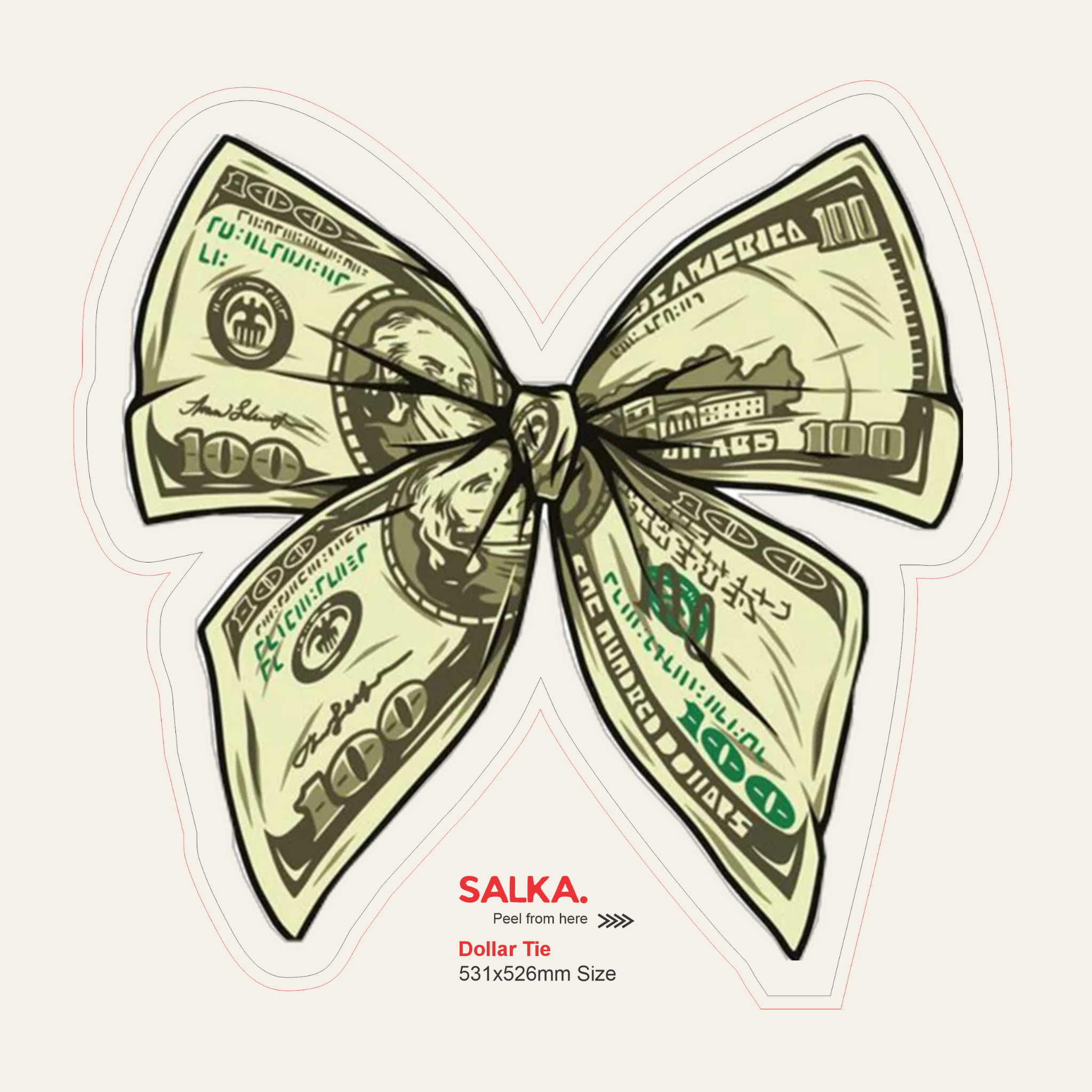 Dollar Tie | Premium Vinyl Wall Decal