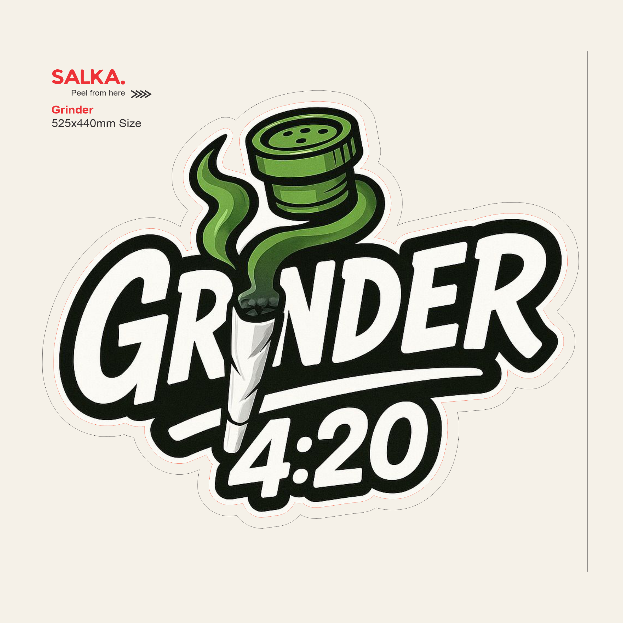 Grinder | Premium Vinyl Wall Decal