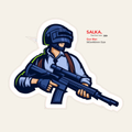 Gun Man | Premium Vinyl Wall Decal