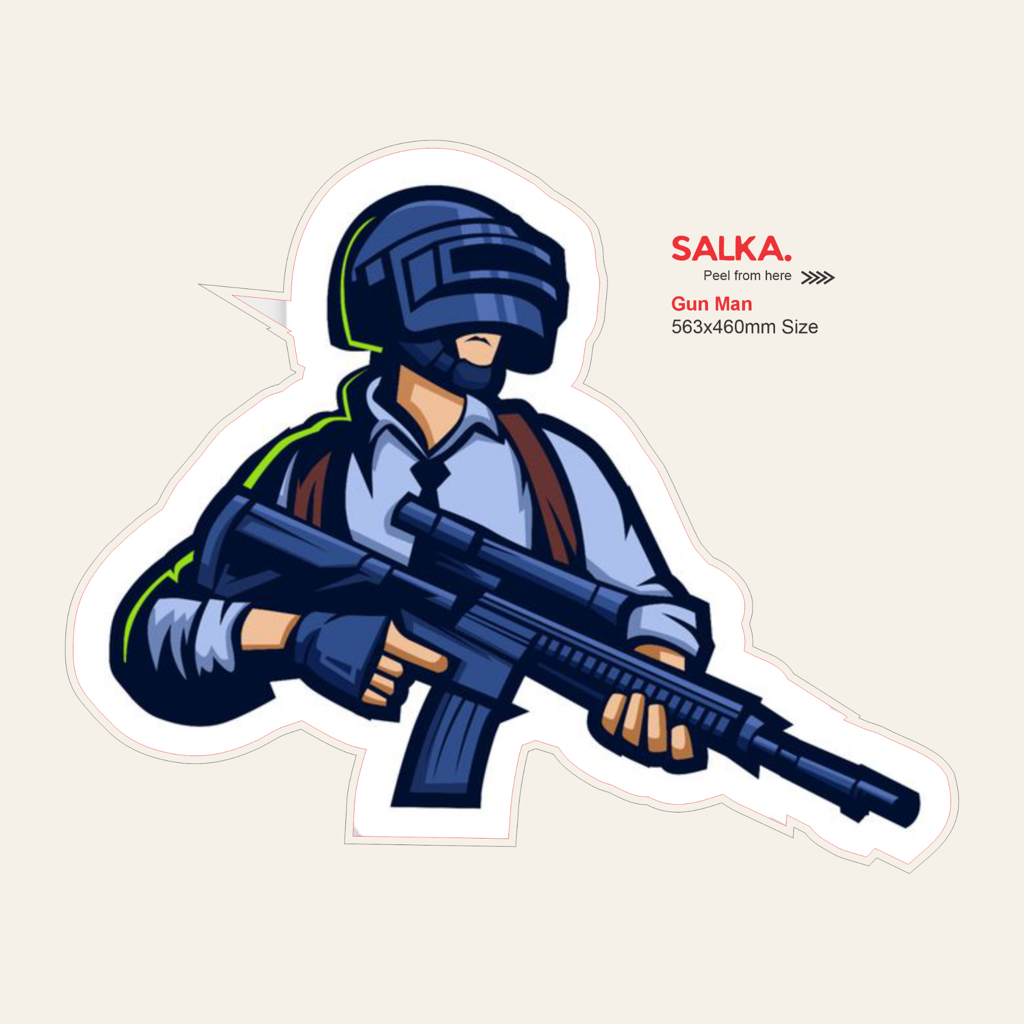 Gun Man | Premium Vinyl Wall Decal
