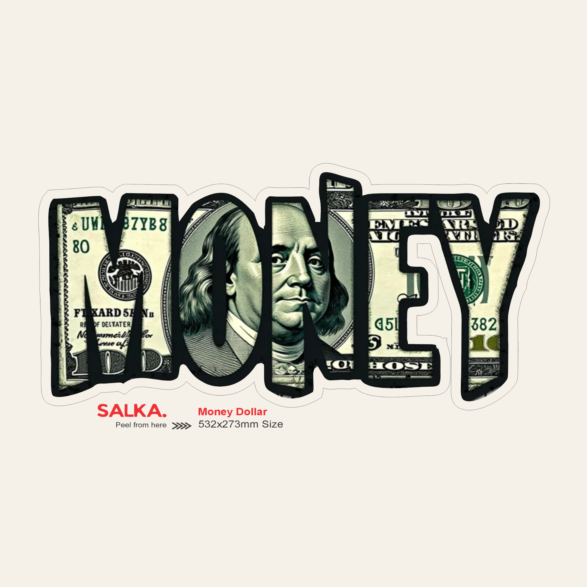 Money Dollar | Premium Vinyl Wall Decal