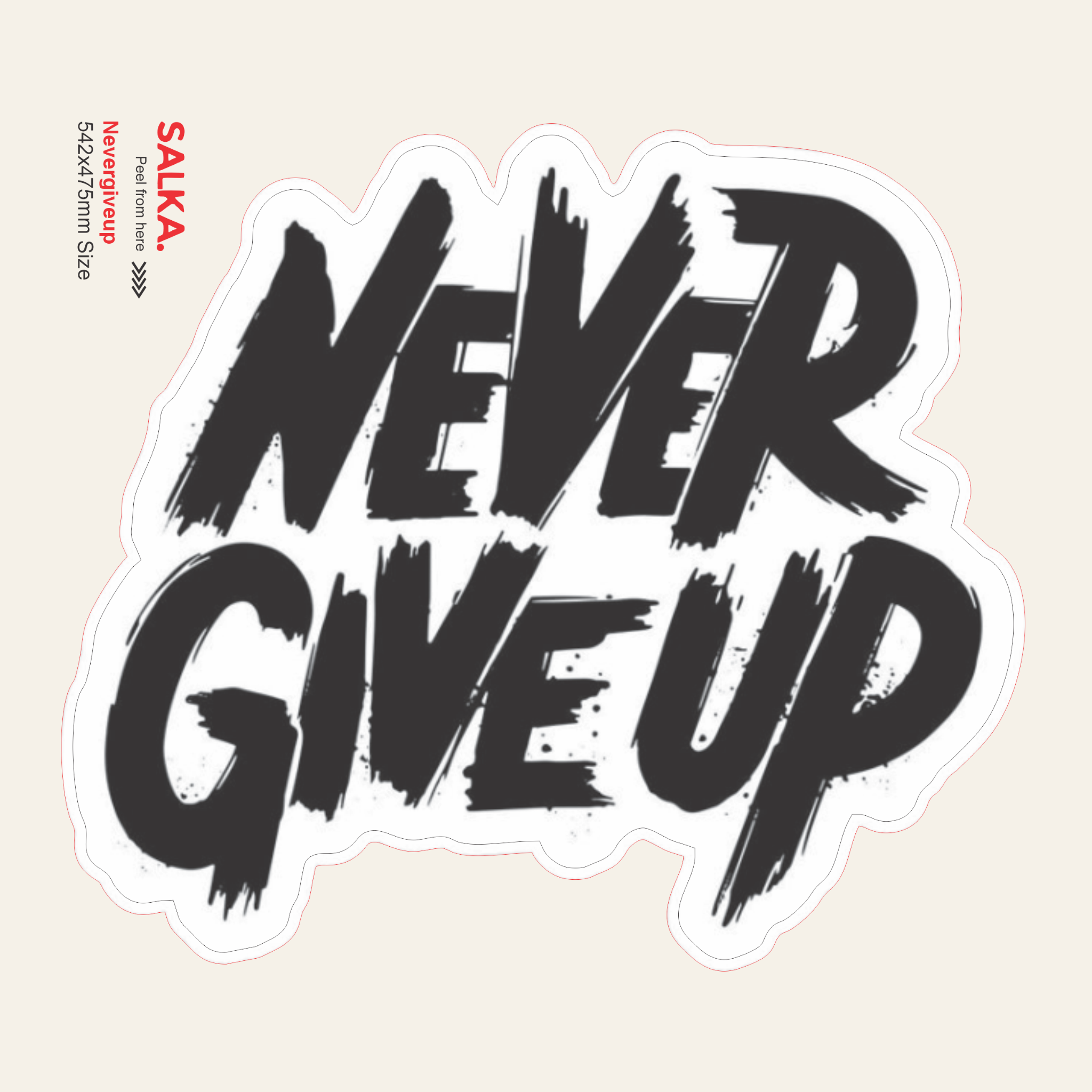 Never Gave Up | Premium Vinyl Wall Decal