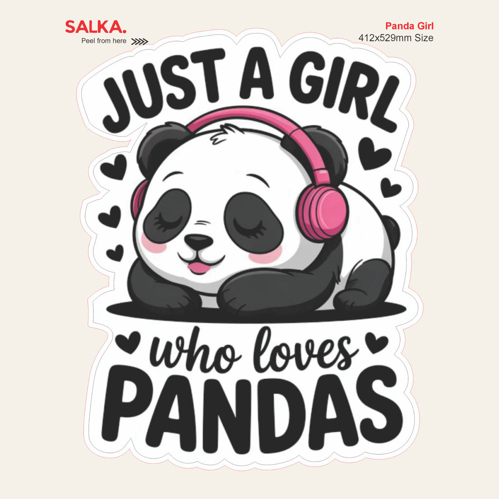 Panda Girl | Premium Vinyl Wall Decal