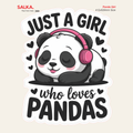 Panda Girl | Premium Vinyl Wall Decal
