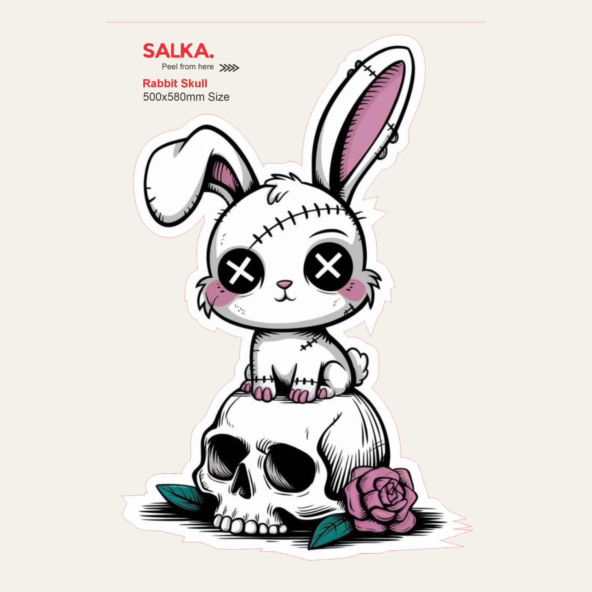 Rabbit Skull | Premium Vinyl Wall Decal