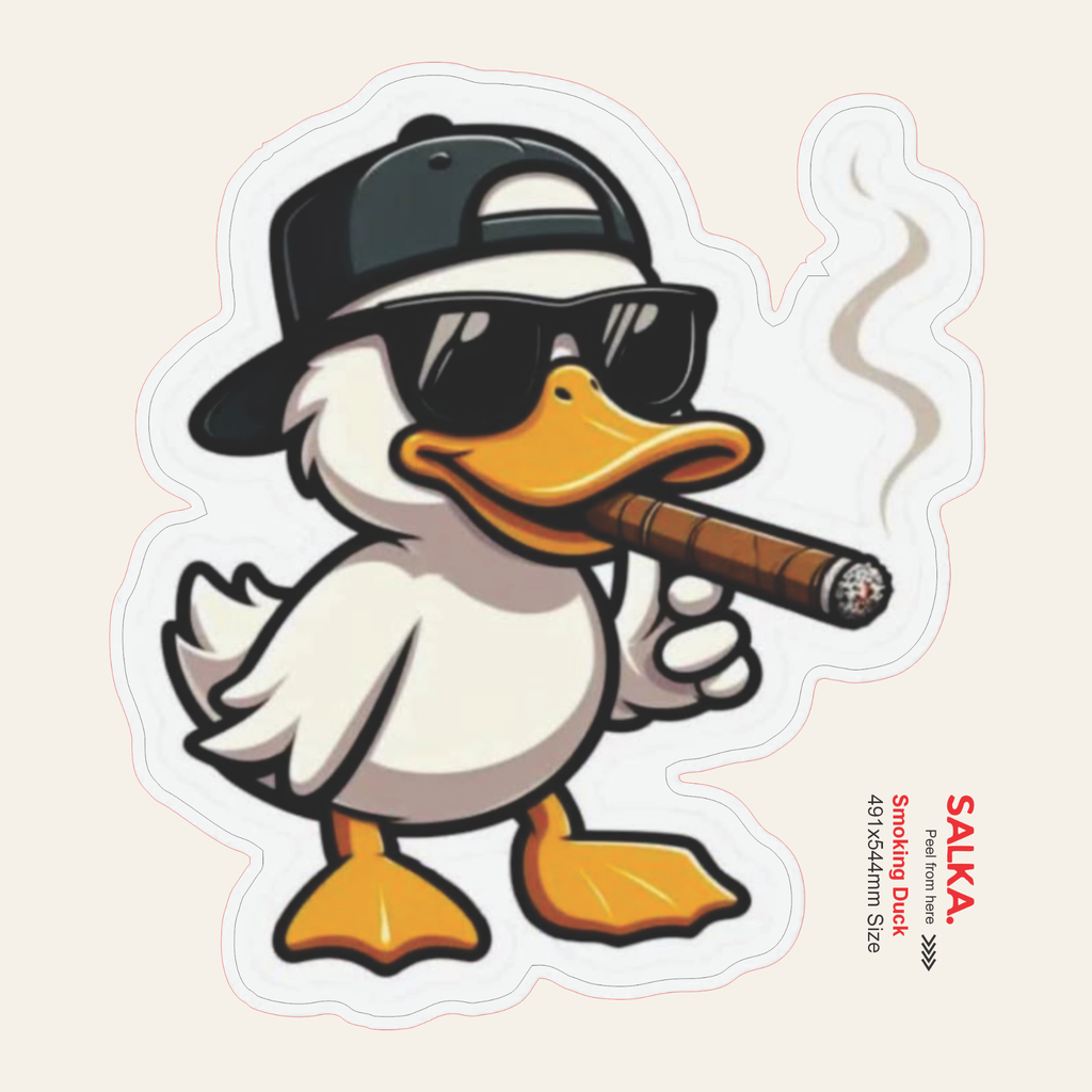 Smoking Duck | Premium Vinyl Wall Decal