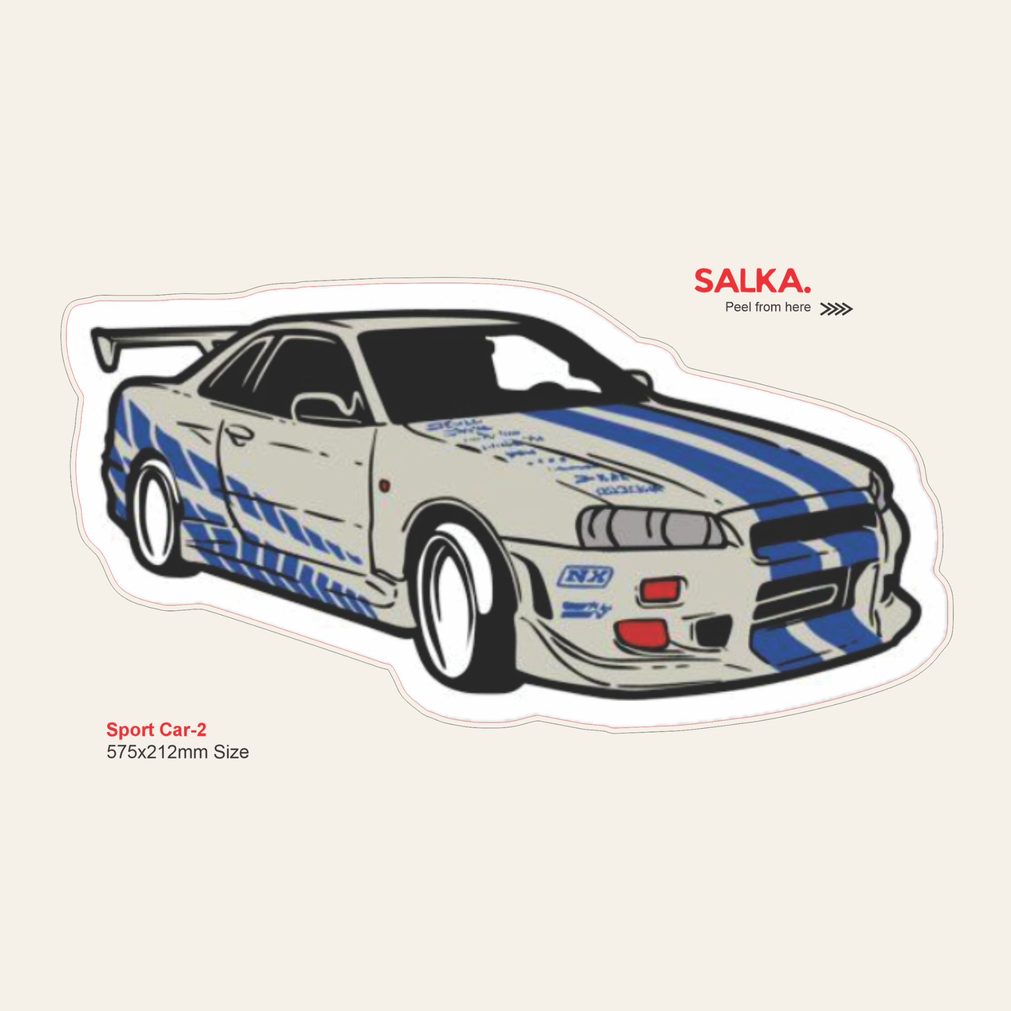 Sports Car-2 | Premium Vinyl Wall Decal