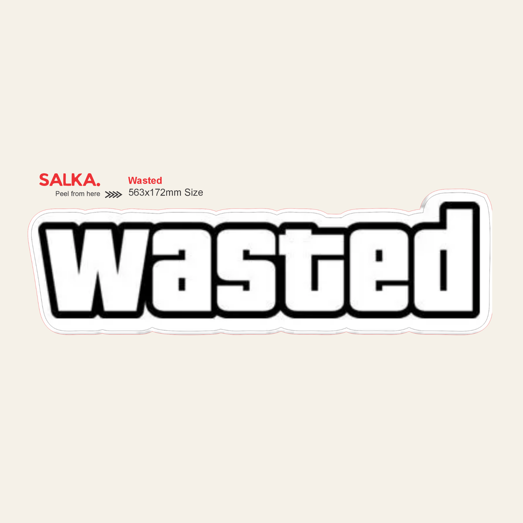 Wasted | Premium Vinyl Wall Decal
