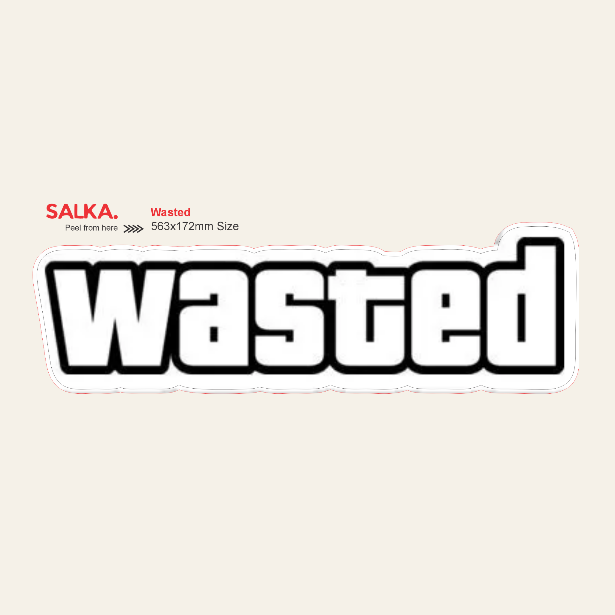 Wasted | Premium Vinyl Wall Decal